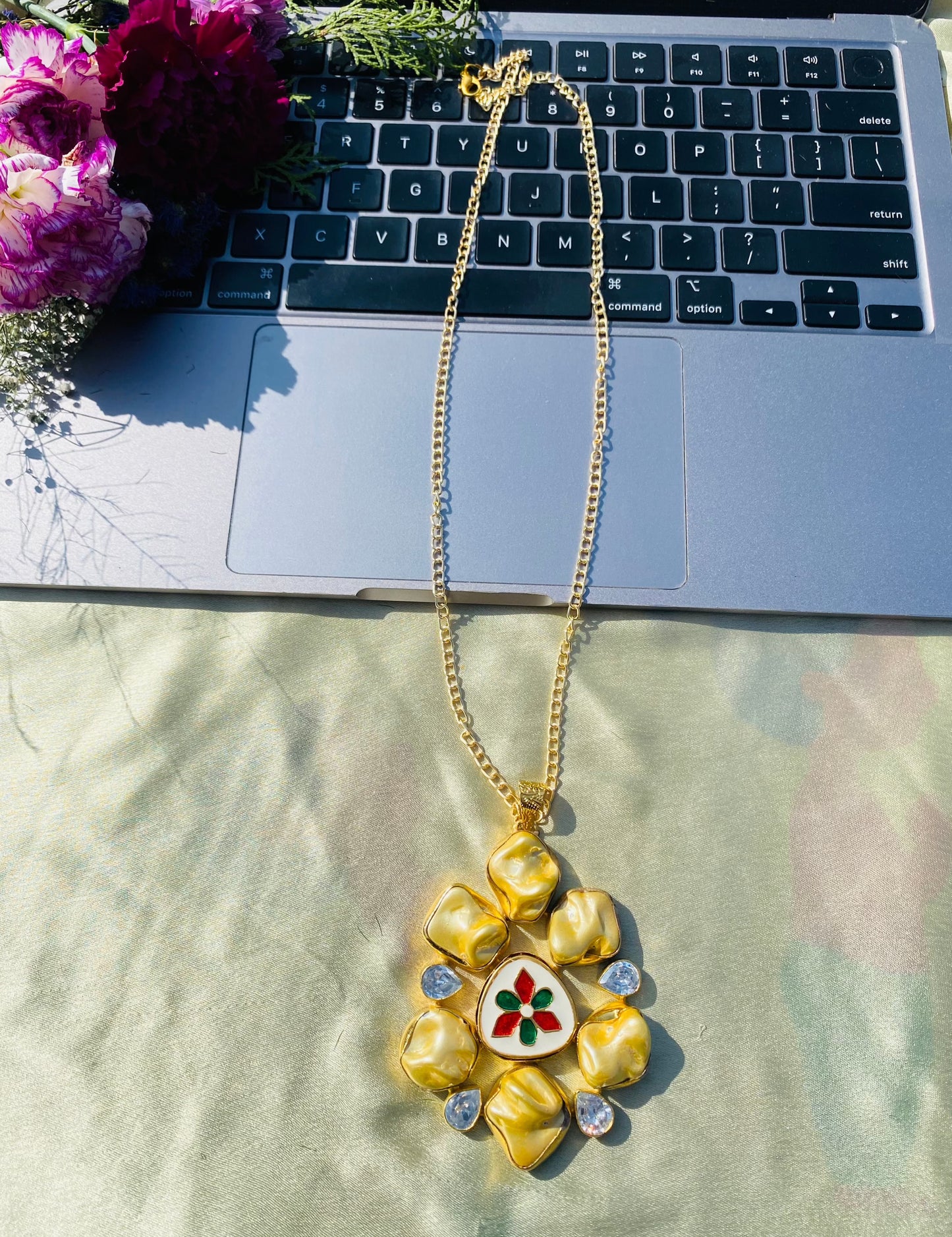 Pearly Affair Of Enamel Pendant