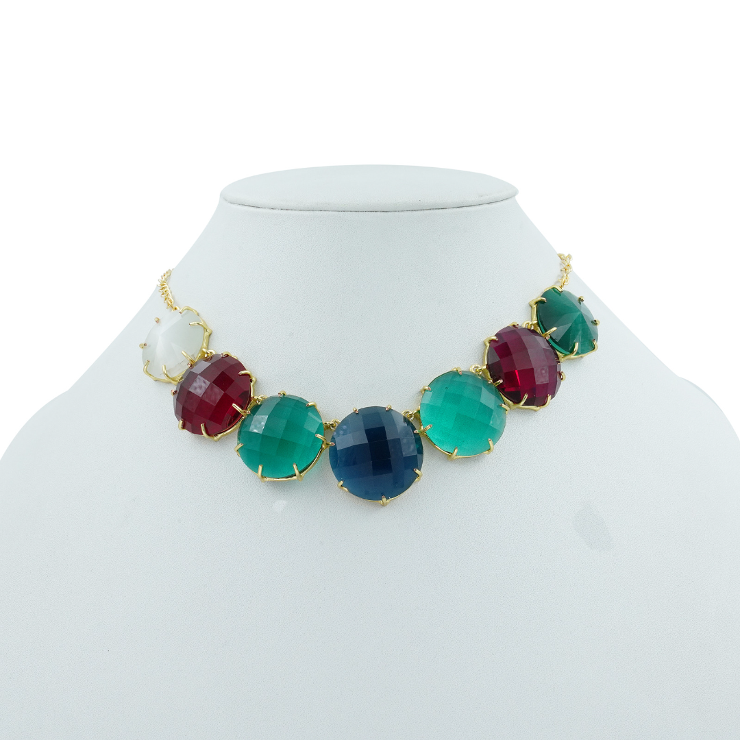 Multi -Faceted Stone Choker