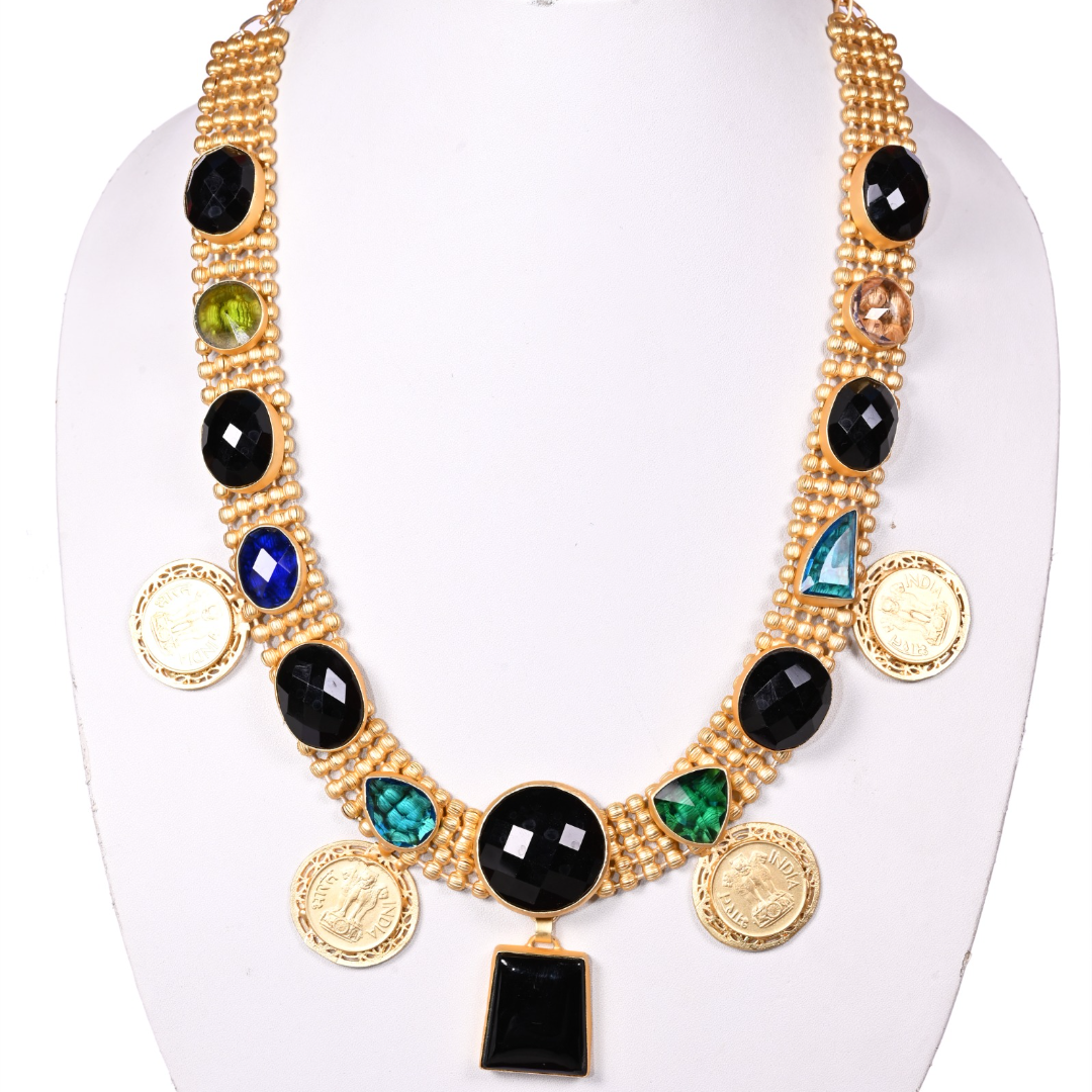 Black Coin Necklace