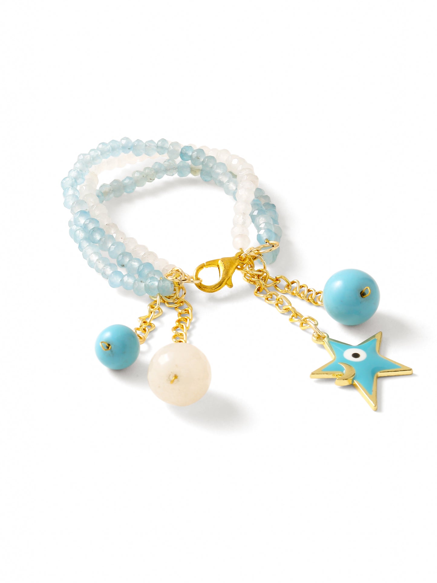 Shades of Blue Charm Bracelet