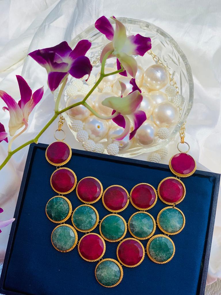 Traditional geometric necklace