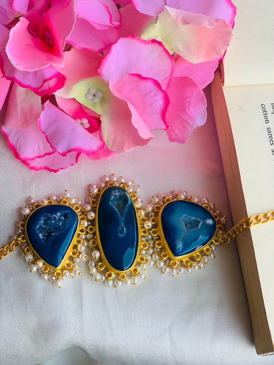 Agate Bracelet with Pearls