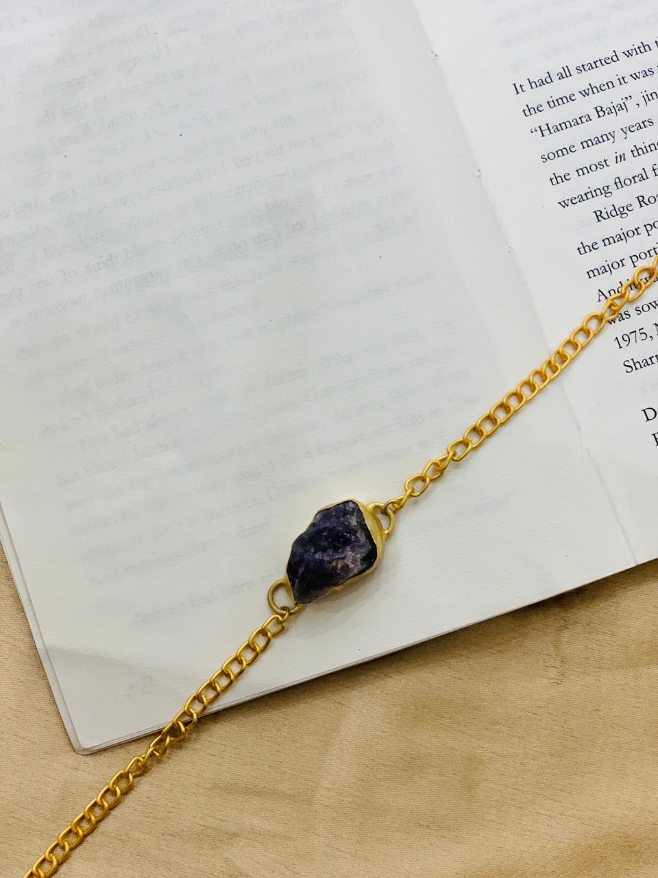 Amethyst Rough Stone Bracelet