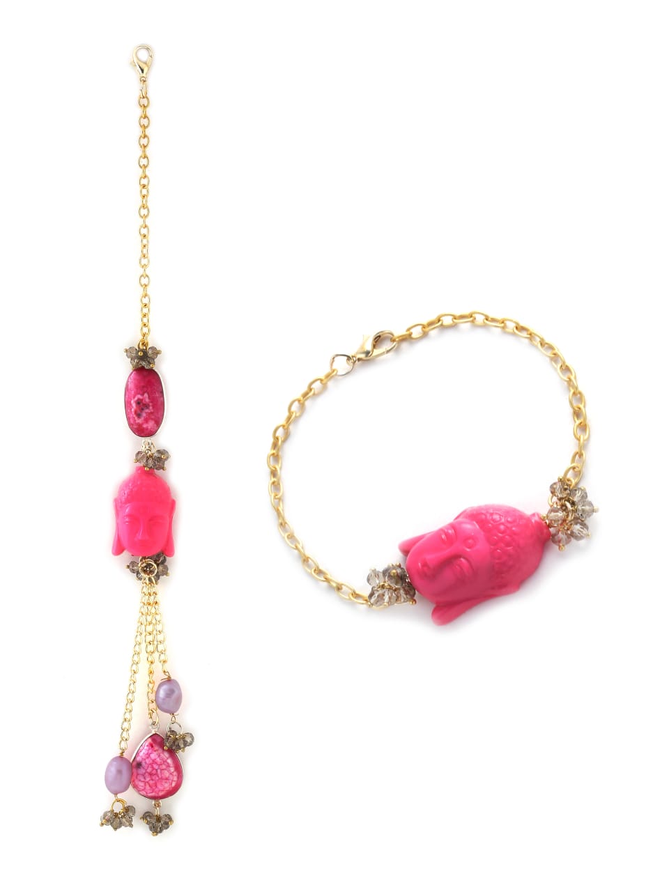 Pink Buddha Couple Rakhi
