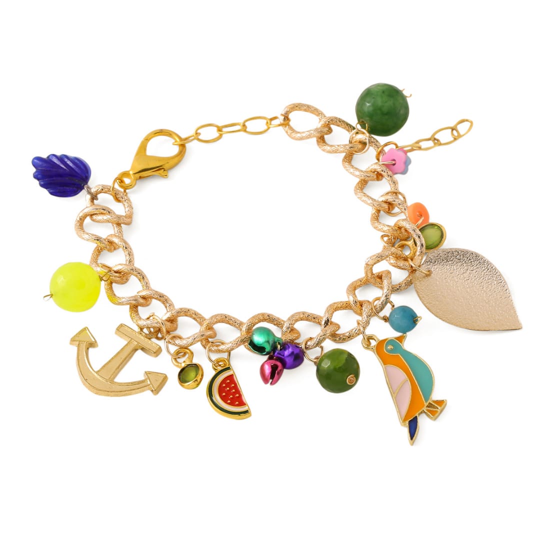 Bird store charm bracelet