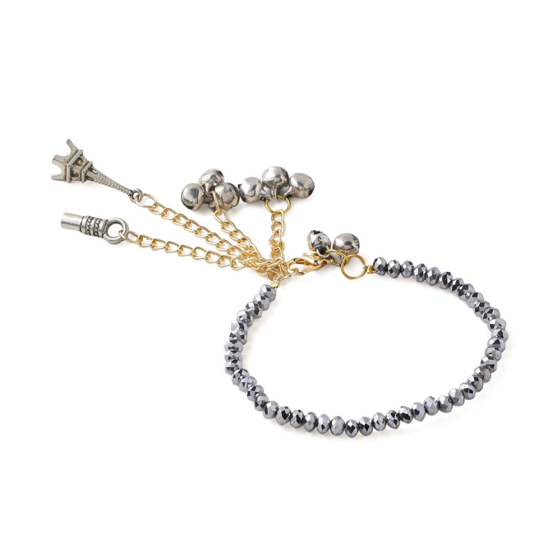 Silver Beads Charm Bracelet
