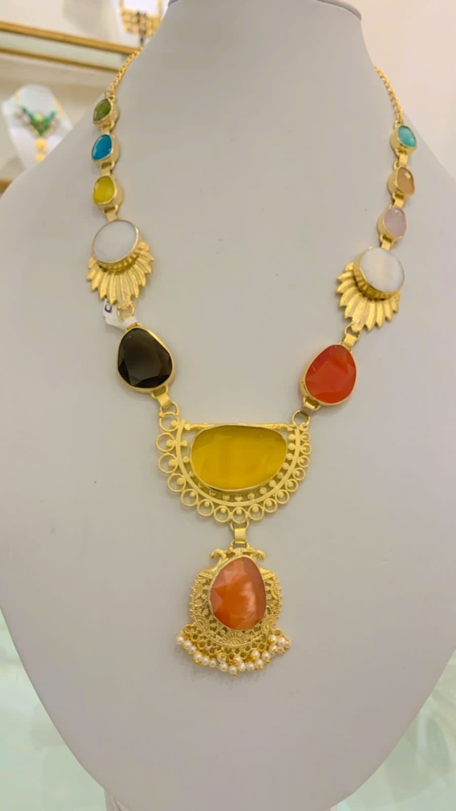 Multi Colour Stone Necklace