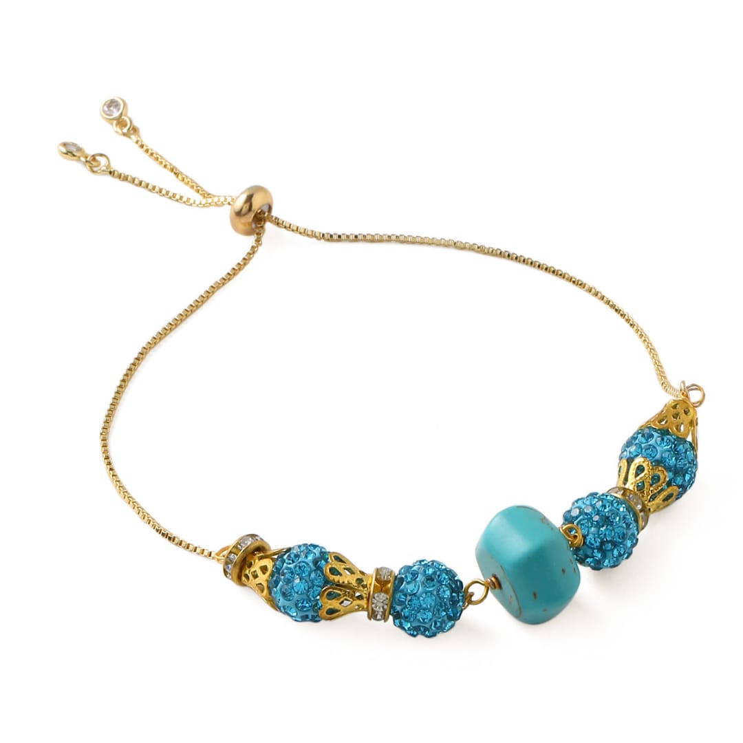 Turquoise with Blue Zircon Balls