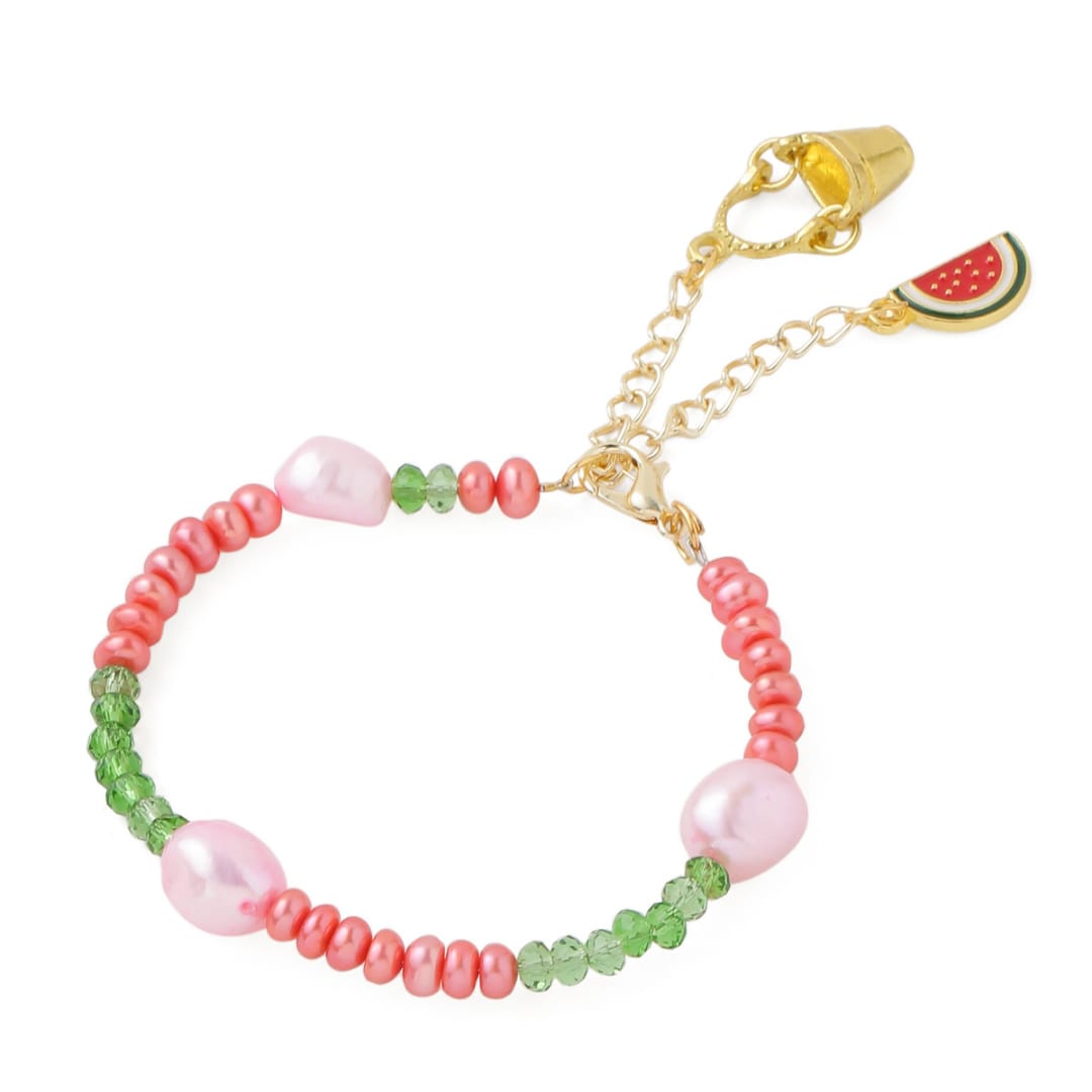 Watermelon Bucket Beaded Bracelet