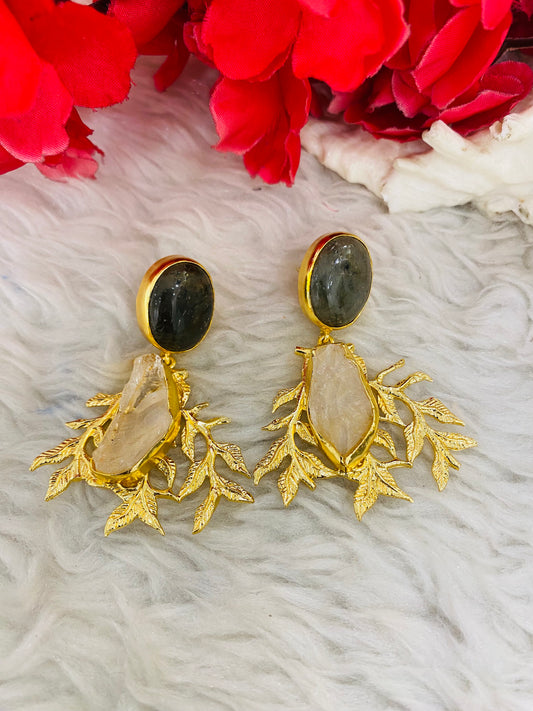 Rosy Leaves Earrings