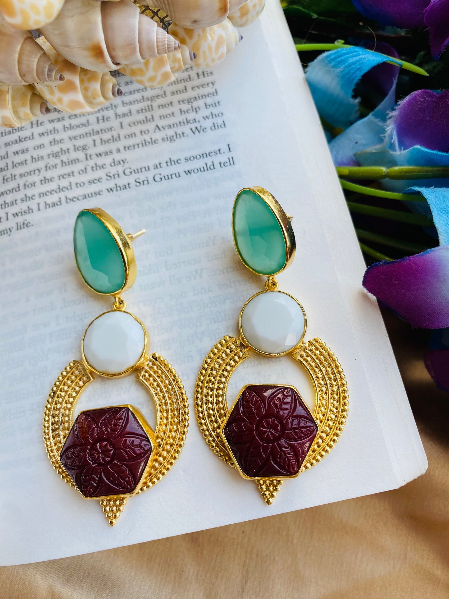 Circles of Opal Earrings