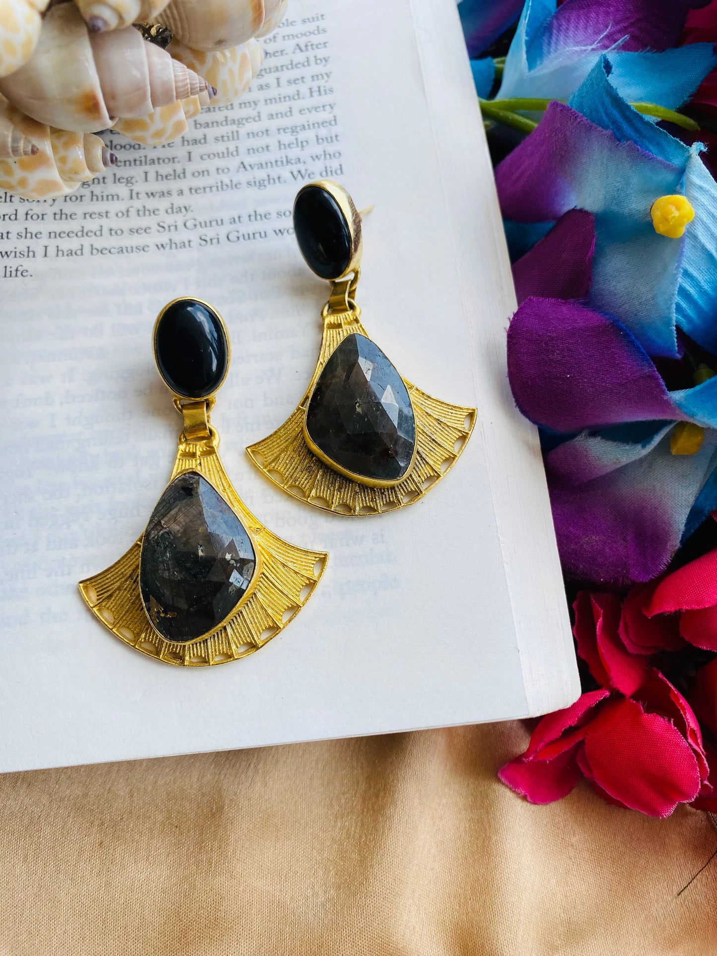 Sapphire Bell Earrings