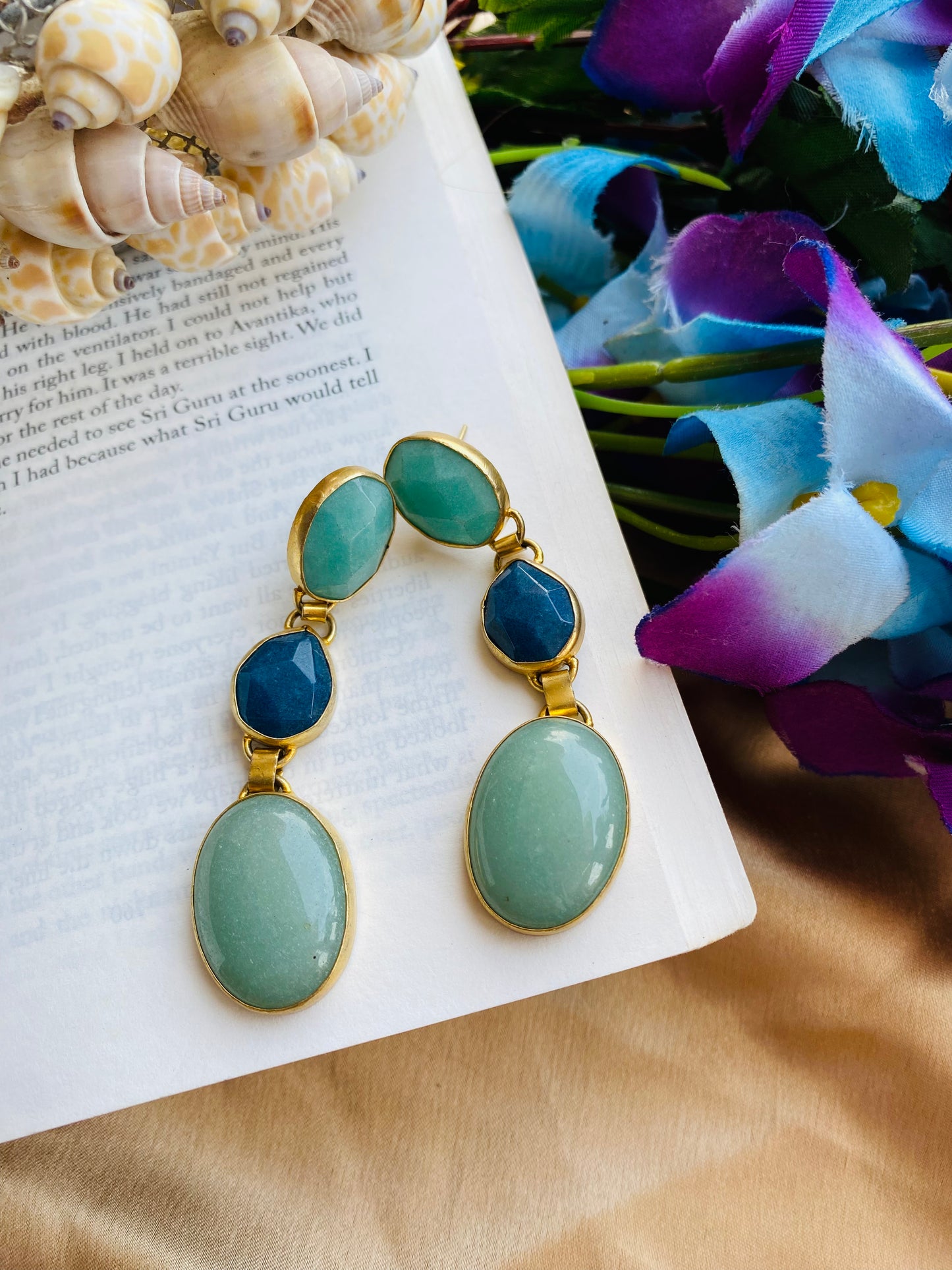 Calcedony Jade Earrings