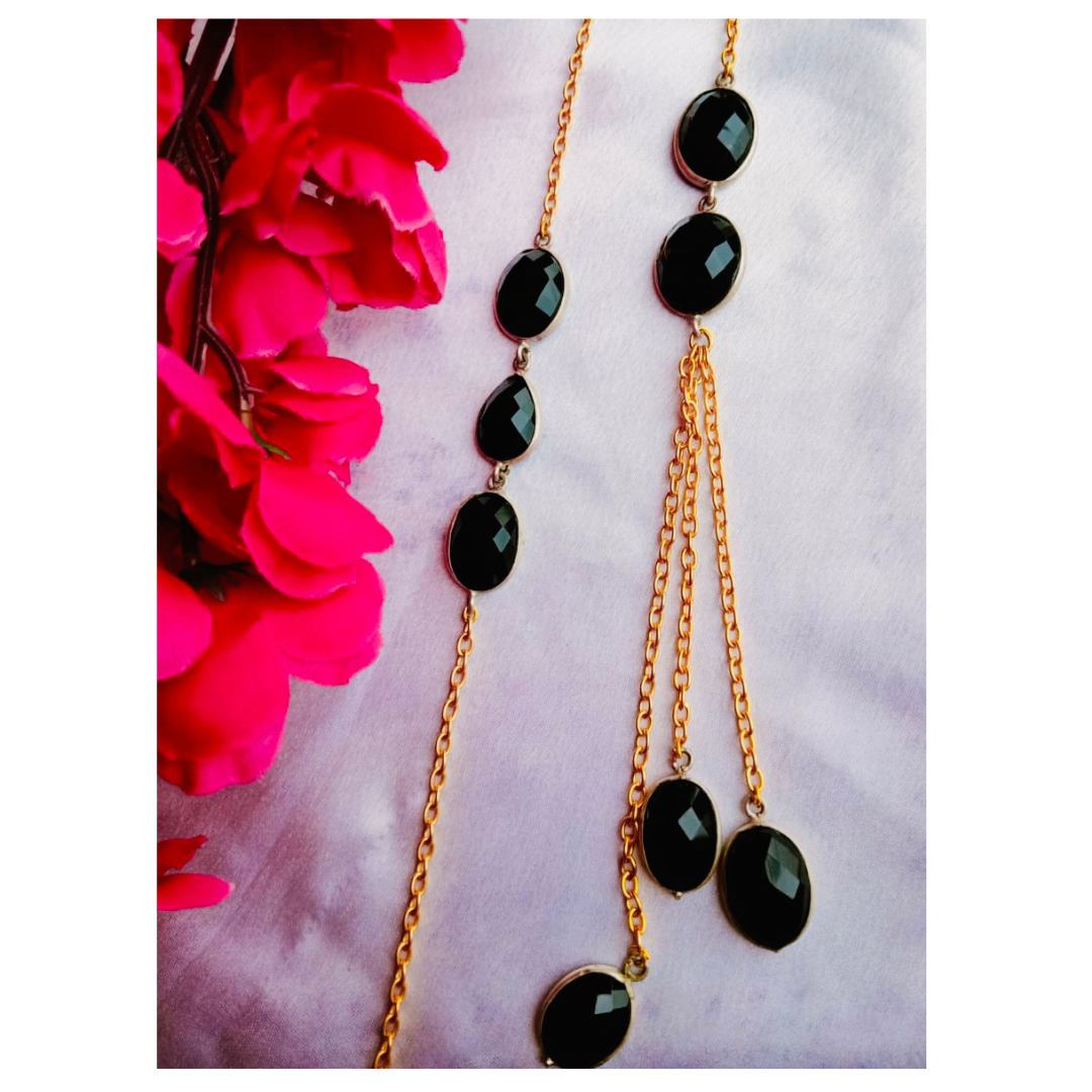 Black Onyx Couple Rakhi