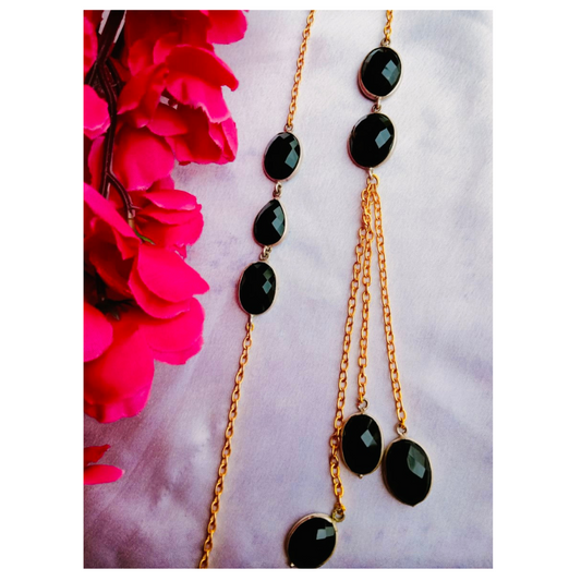 Black Onyx Couple Rakhi