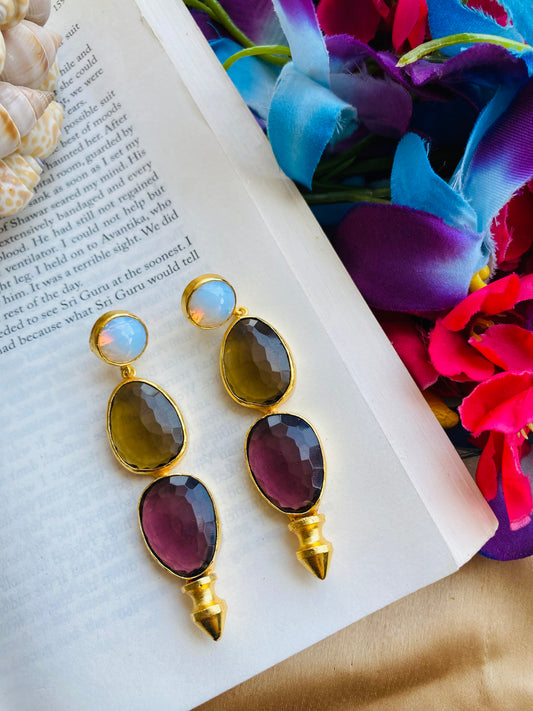 Smoky Moon Earrings