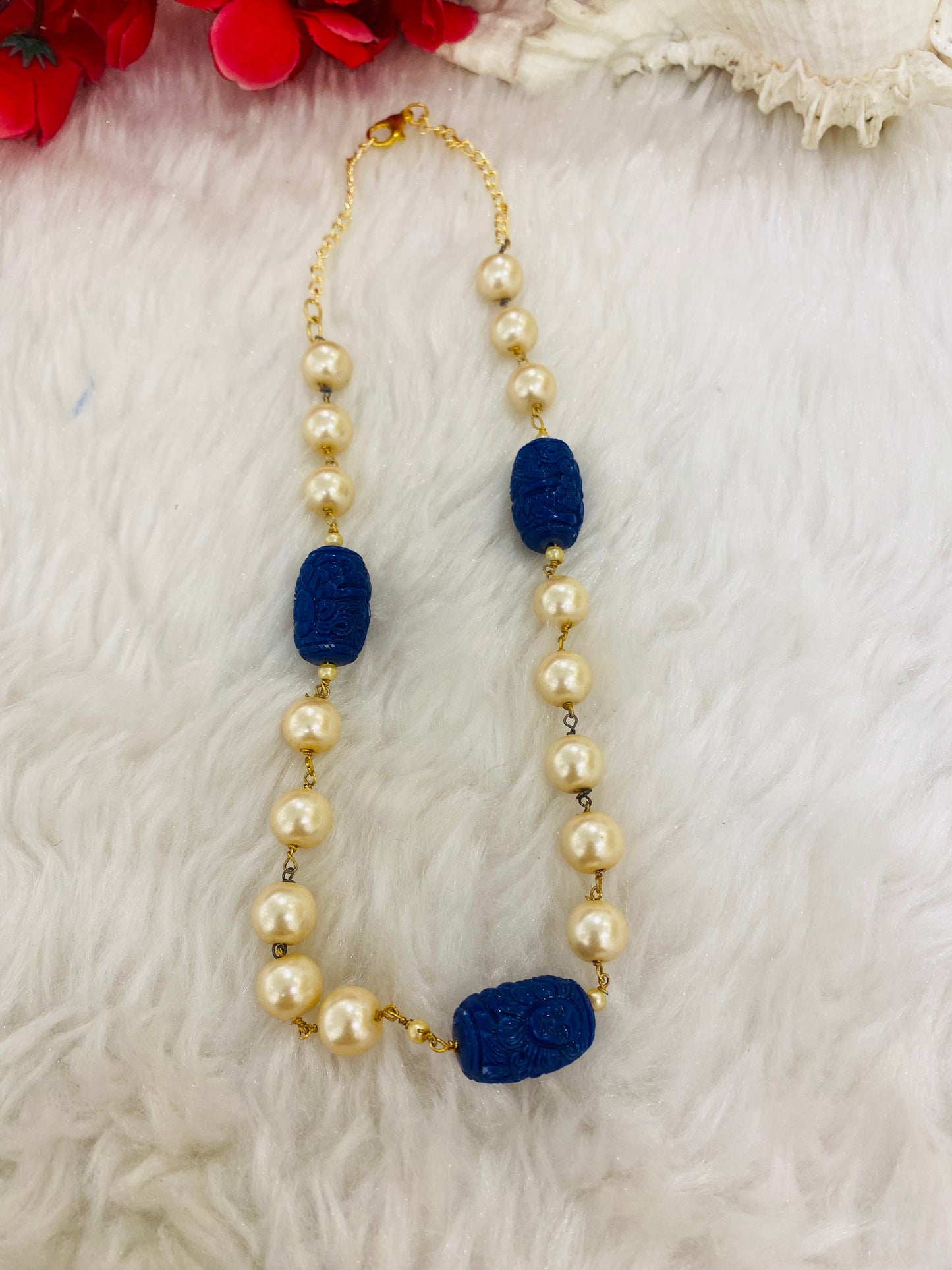 Pearly Indigo Necklace