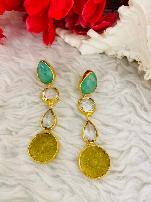 Transparent Drop of Sun Earrings