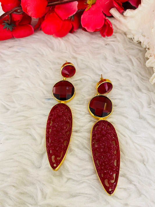 Bloody Carved Earrings