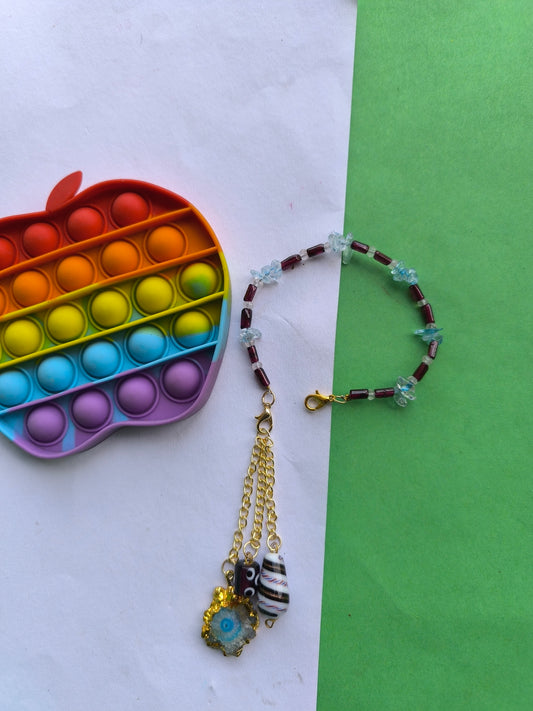 Garnet stone bracelet