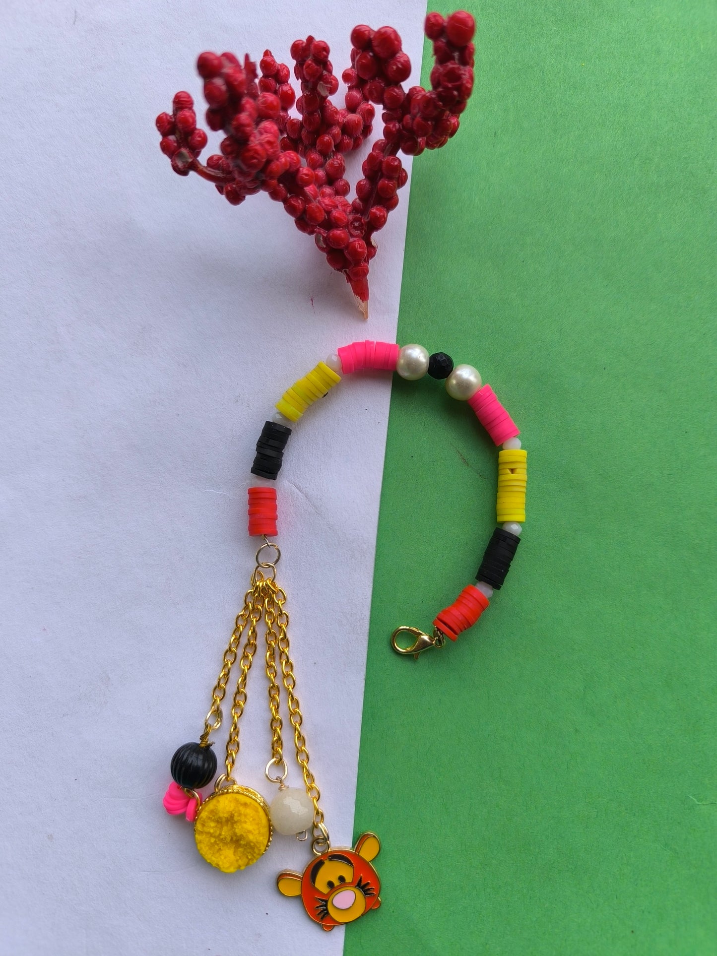 Colourful beads bracelet