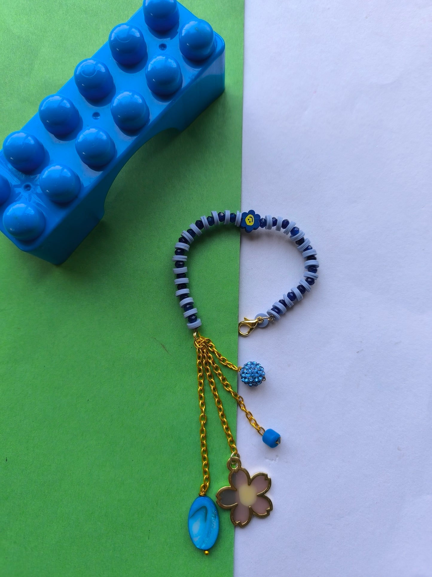 Blue beads bracelet