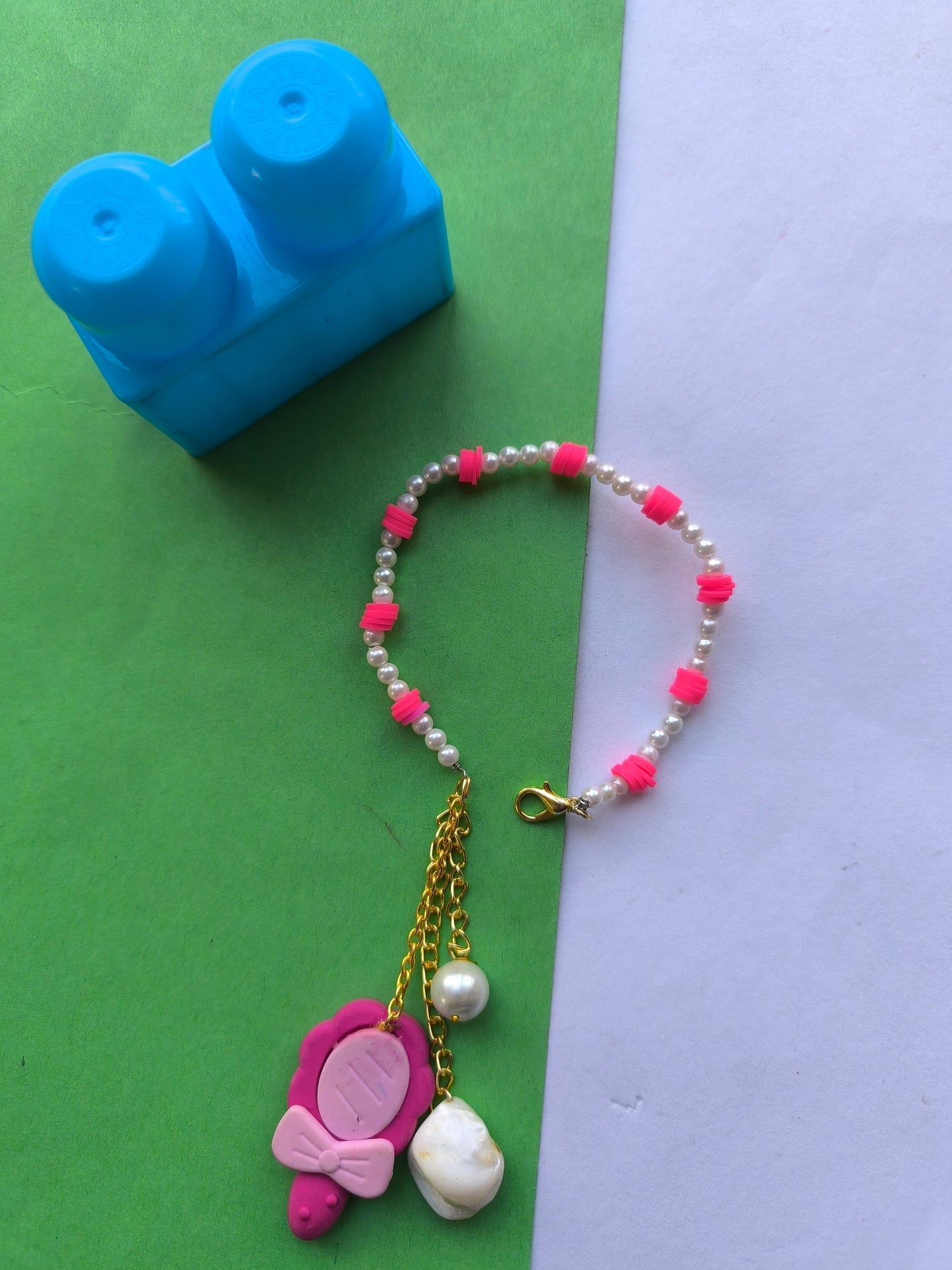 COLOURFUL BEADS WITH ERASER  TASSEL AND STONEBEADS