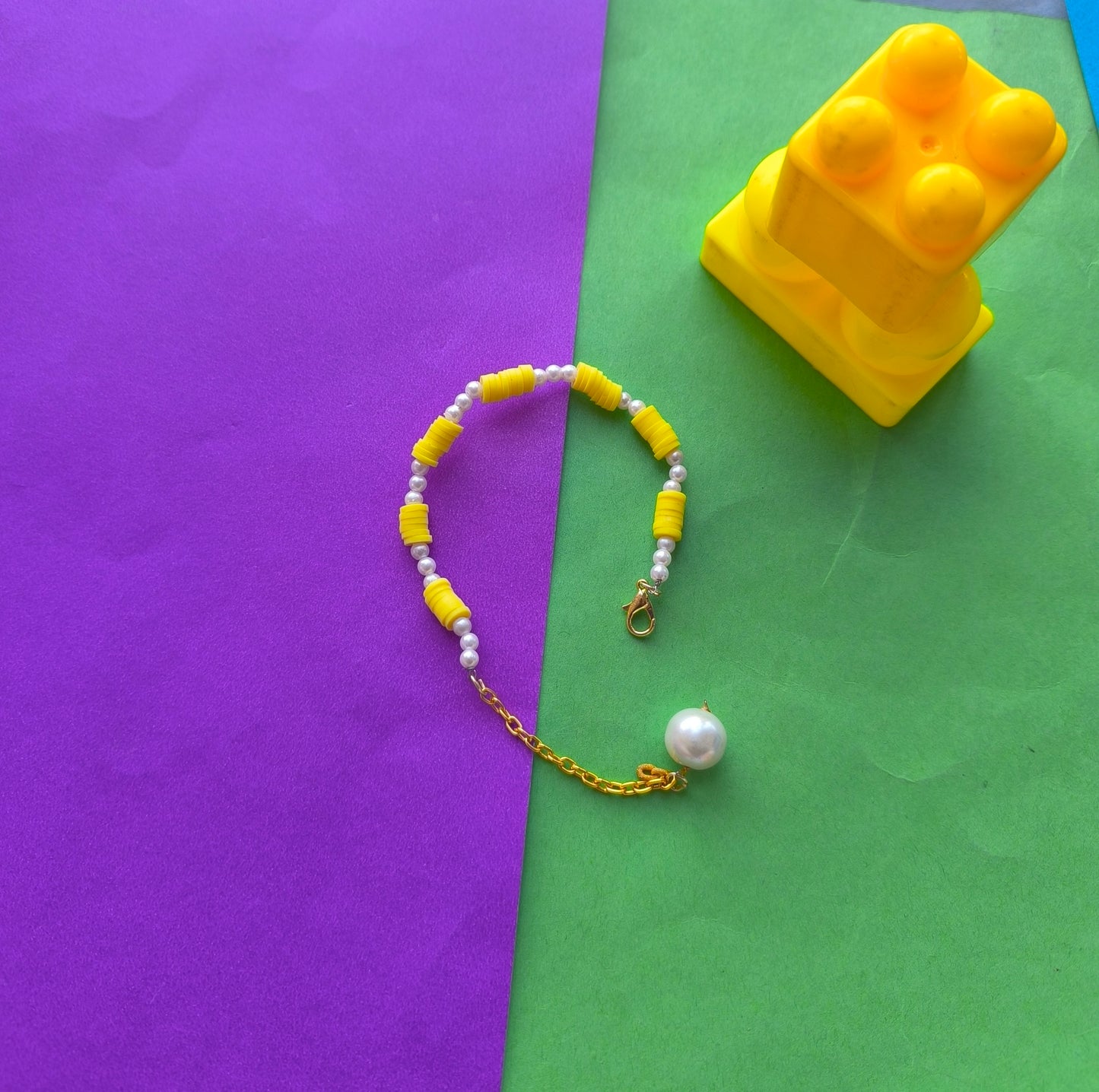 Yellow beads bracelet