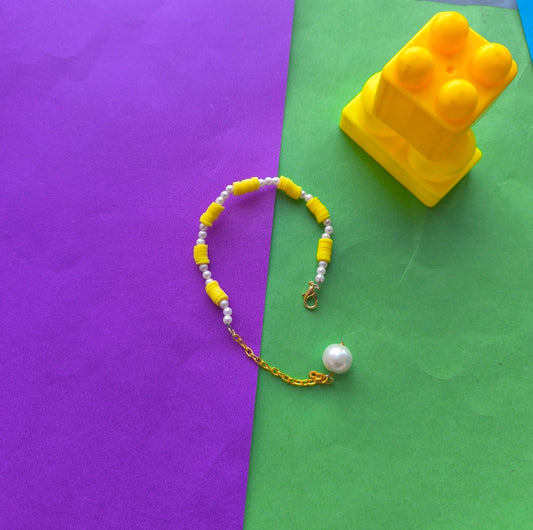 Yellow beads bracelet