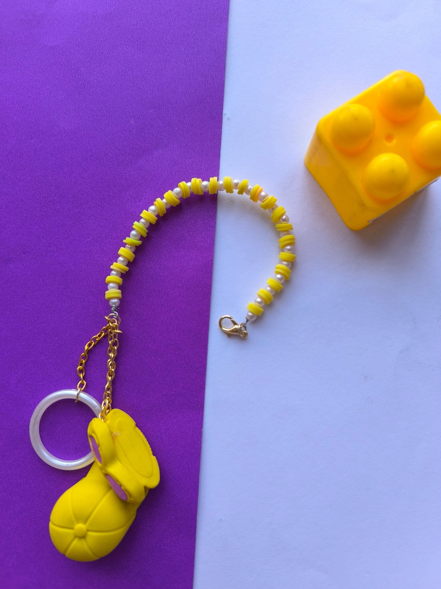 COLOURFUL BEADS WITH ERASER  TASSEL AND STONEBEADS