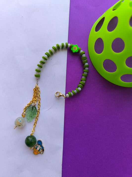 Green beads bracelet