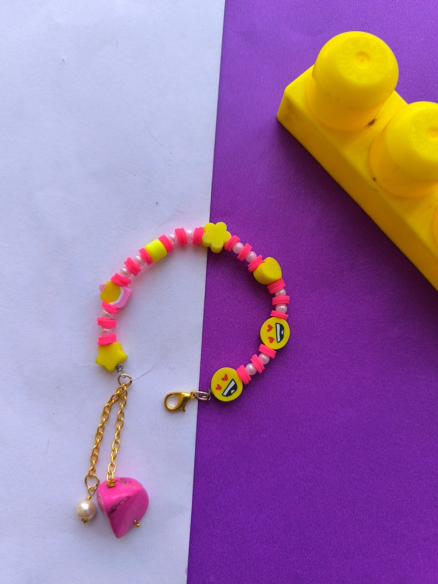 Smiles with colour beads bracelet