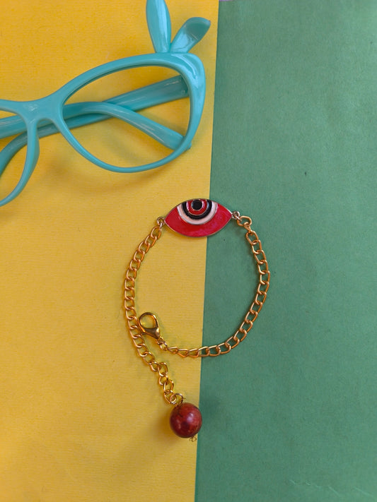 RED EVIL EYE CHARM IN CHAIN