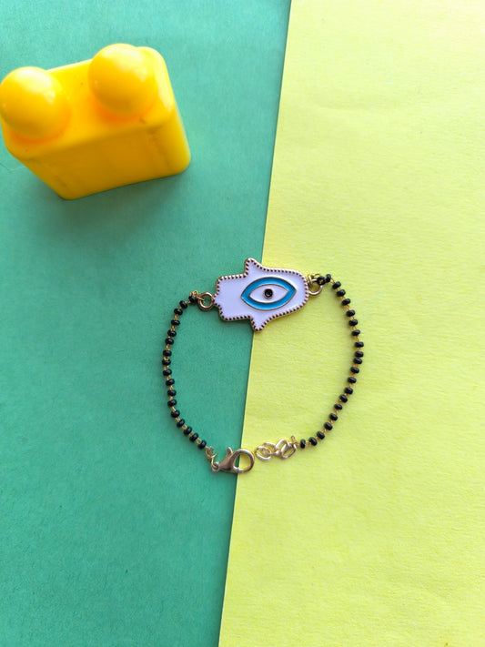 Hamsa evil eye charm in nazar chain