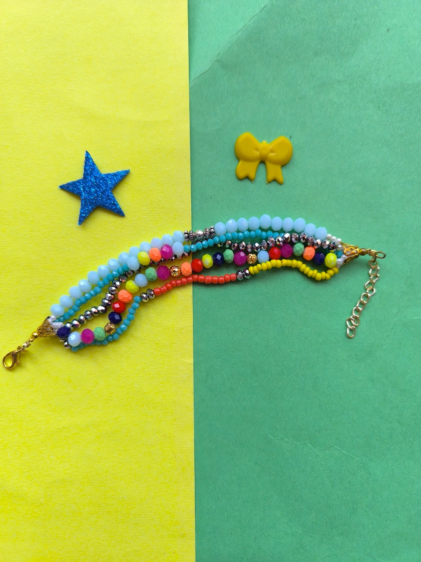 Colourful beads bracelet