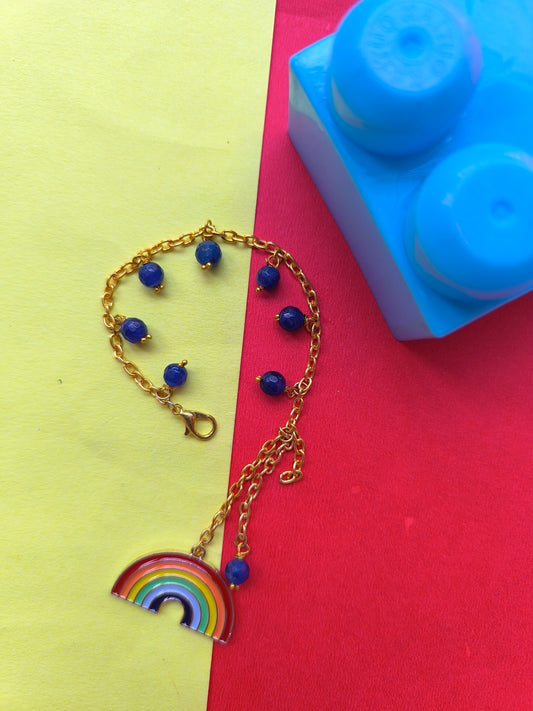 Rainbow charm bracelet