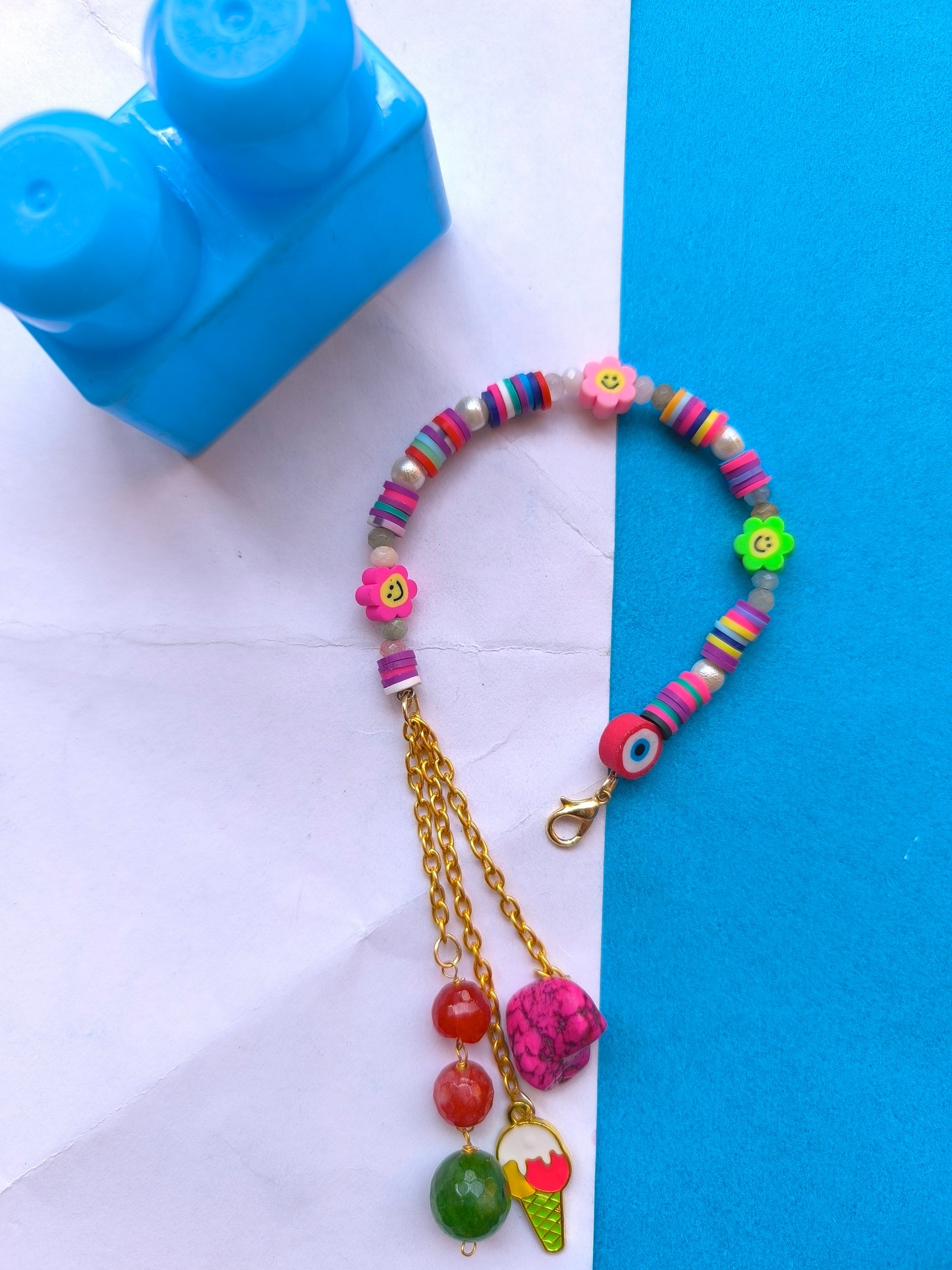 Colourful beads bracelet