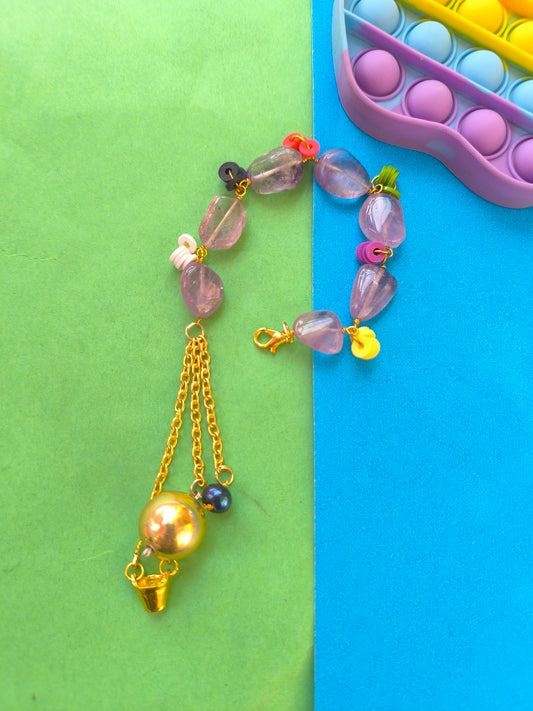 Amethyst stone mix bracelet