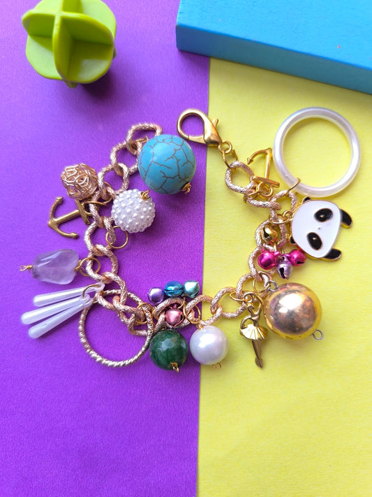 Charm bracelet with beads