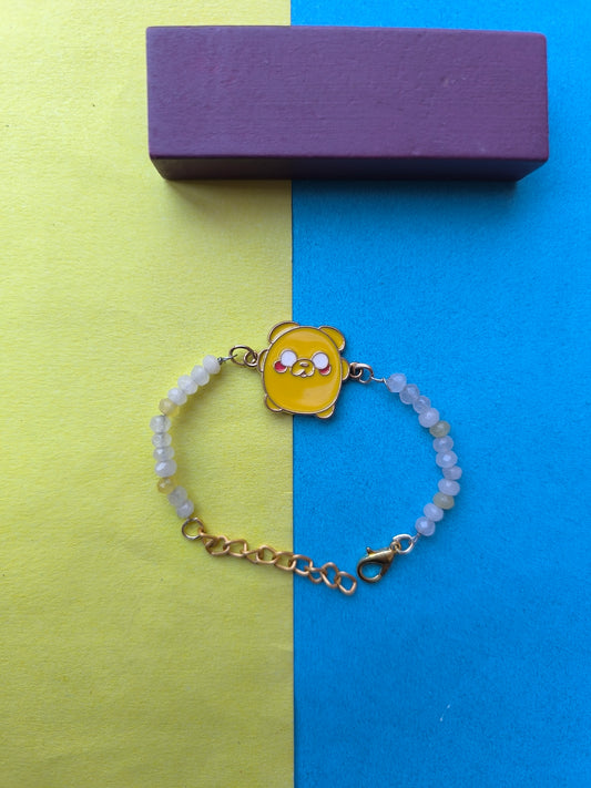 Dog charm with beads