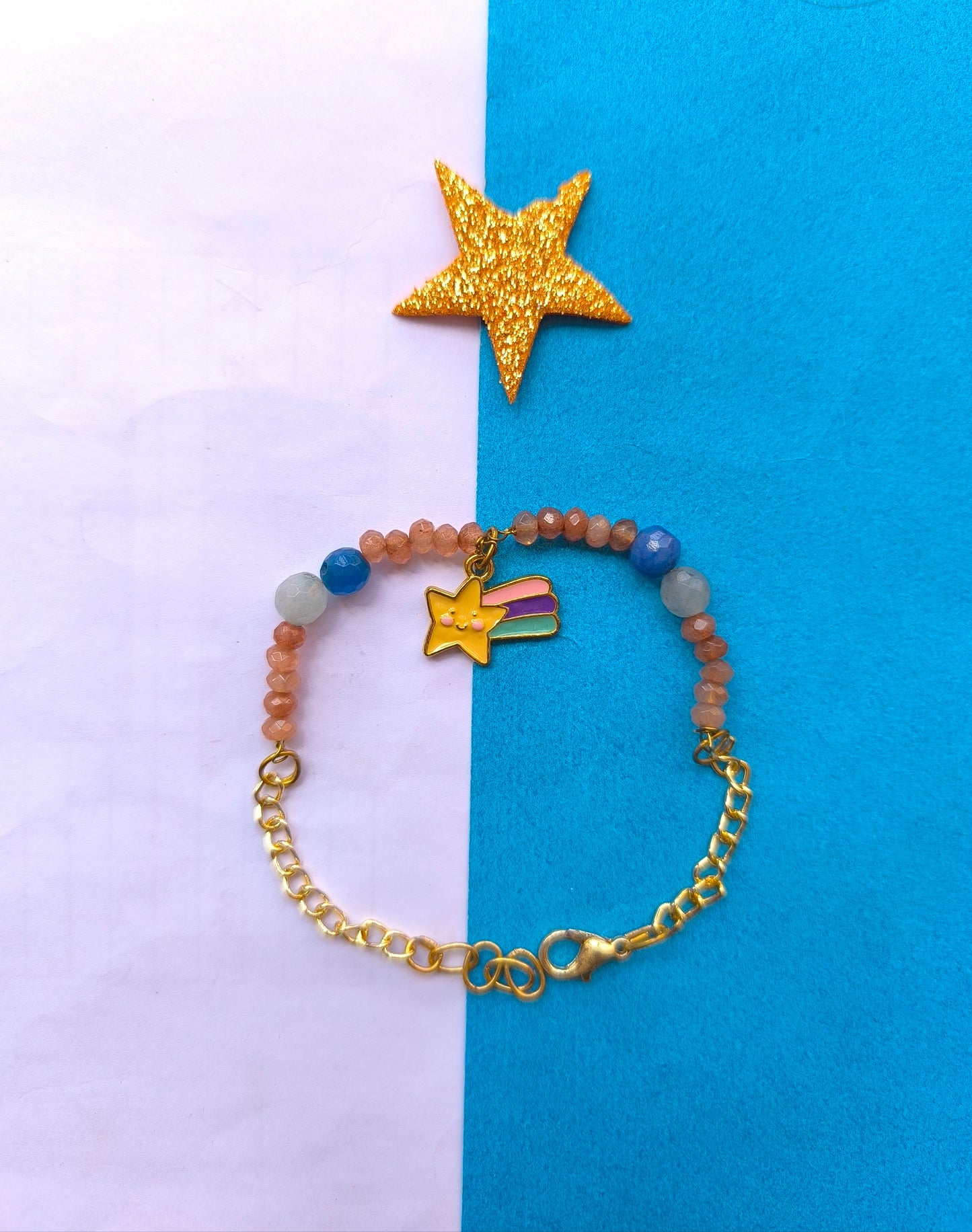 Star charm with beads