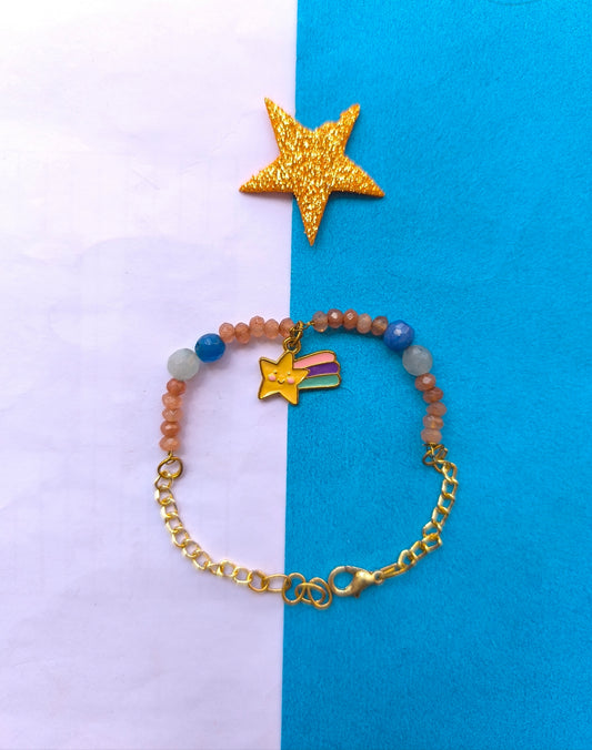 Star charm with beads