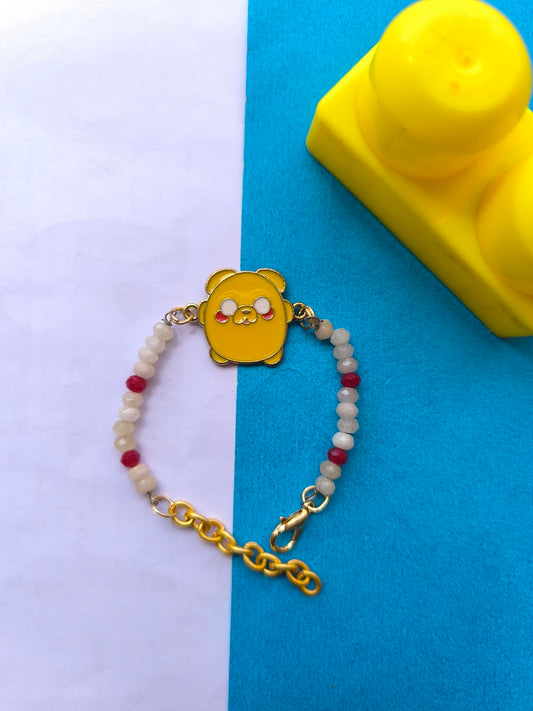 Dog charm with beads