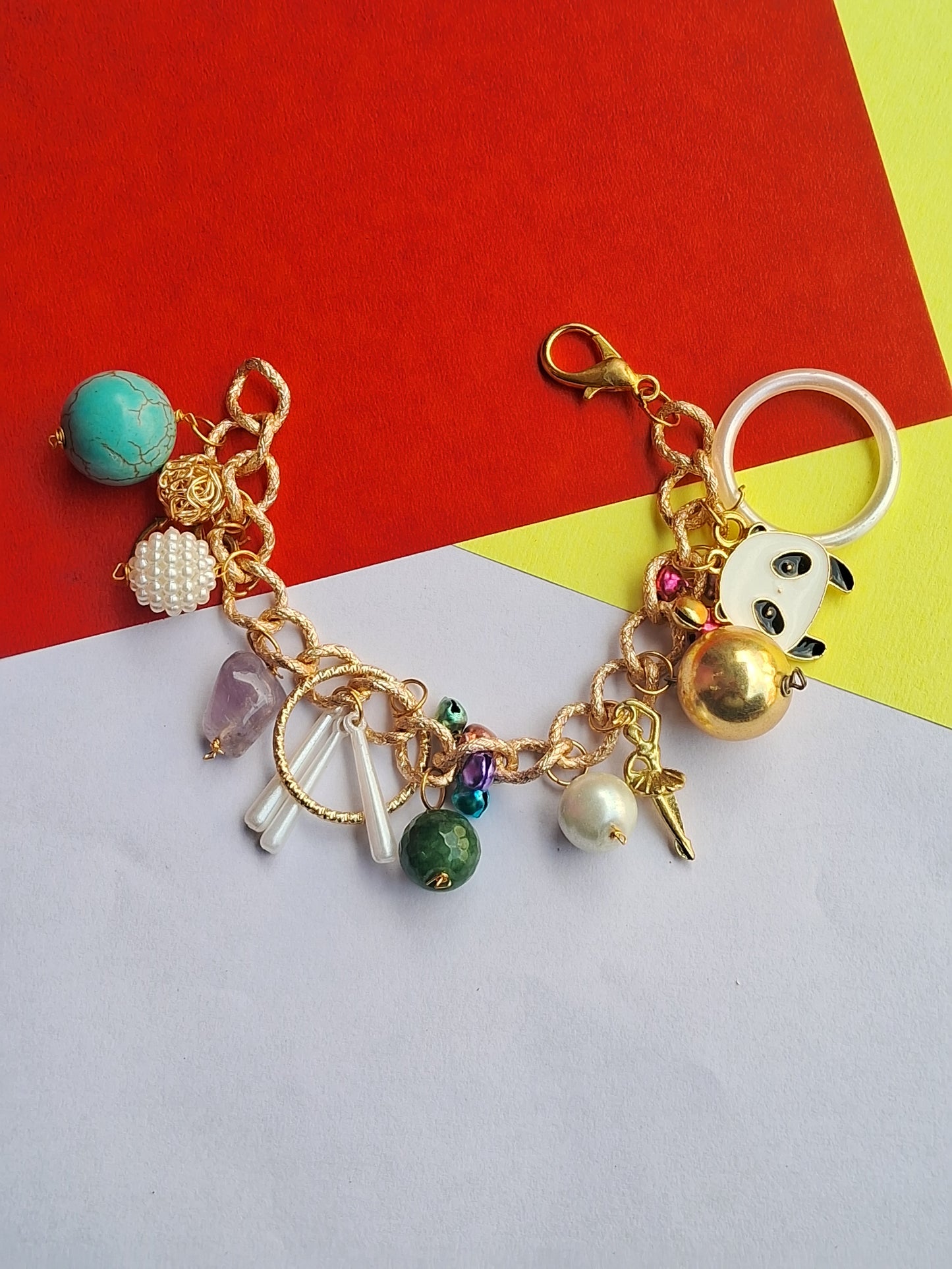 Charm Beads Bracelet With Mix Stones