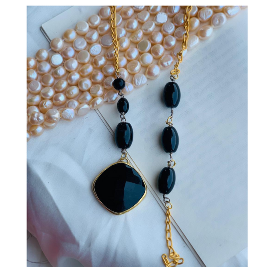 Black Onyx Couple Rakhi