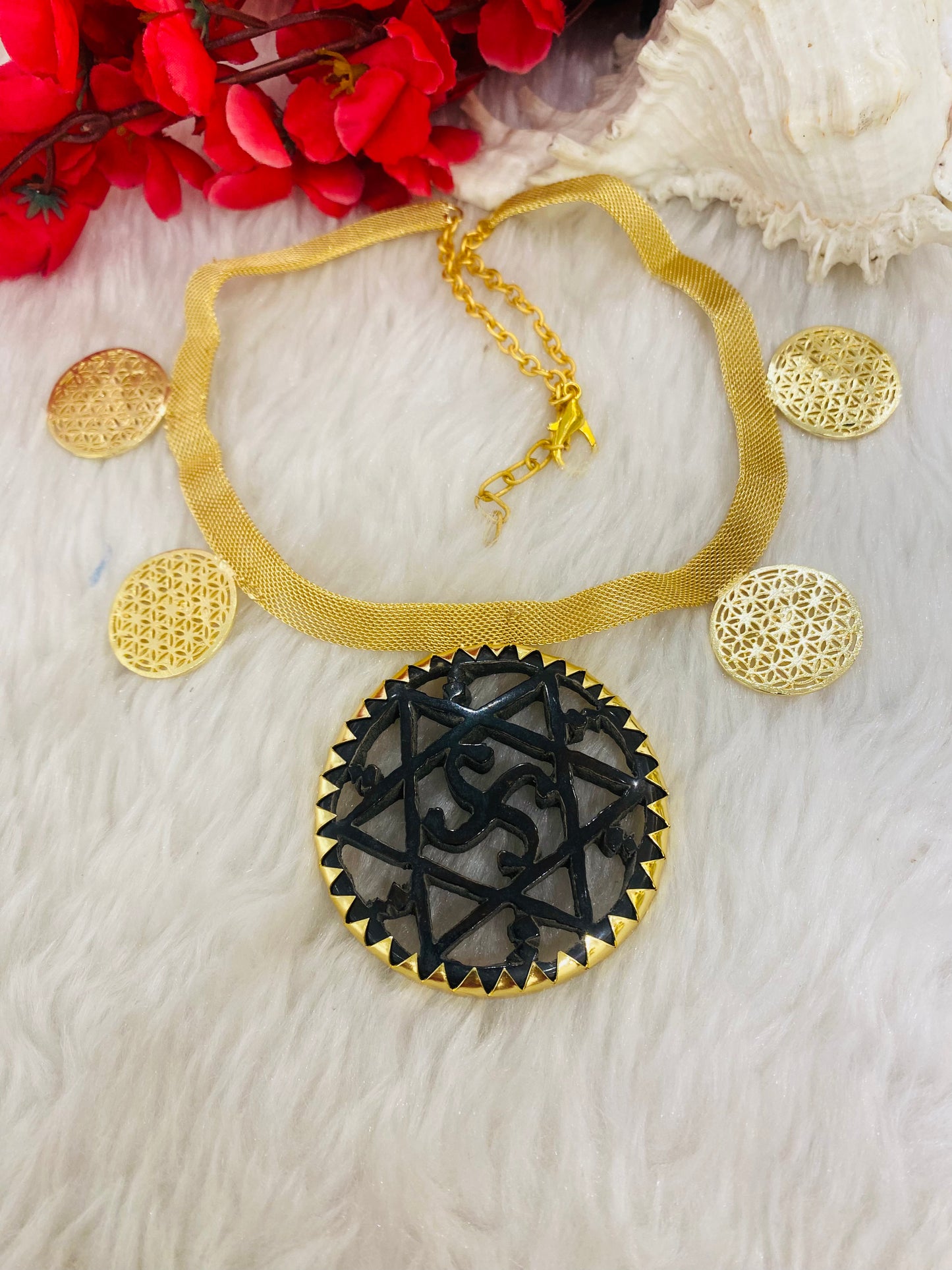 Wooden Geometrical Necklace