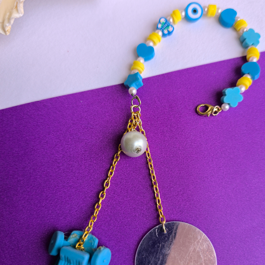 COLOURFUL BEADS WITH ERASER  TASSEL AND STONEBEADS