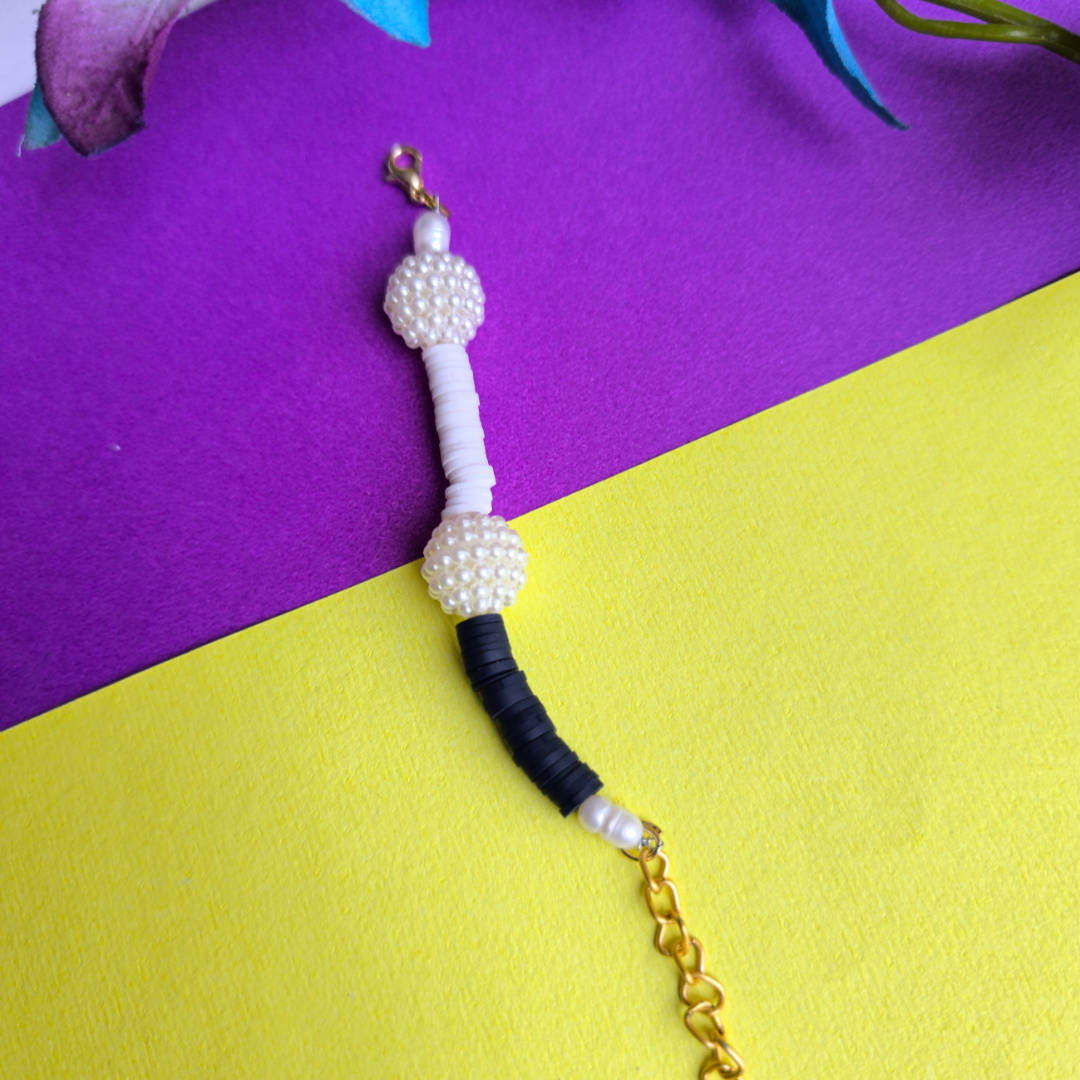 WHITE AND BLACK BEADS