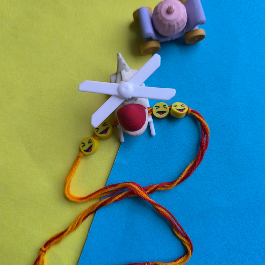 AEROPLANE ERASER WITH  COLOUR BEADS & MAULI