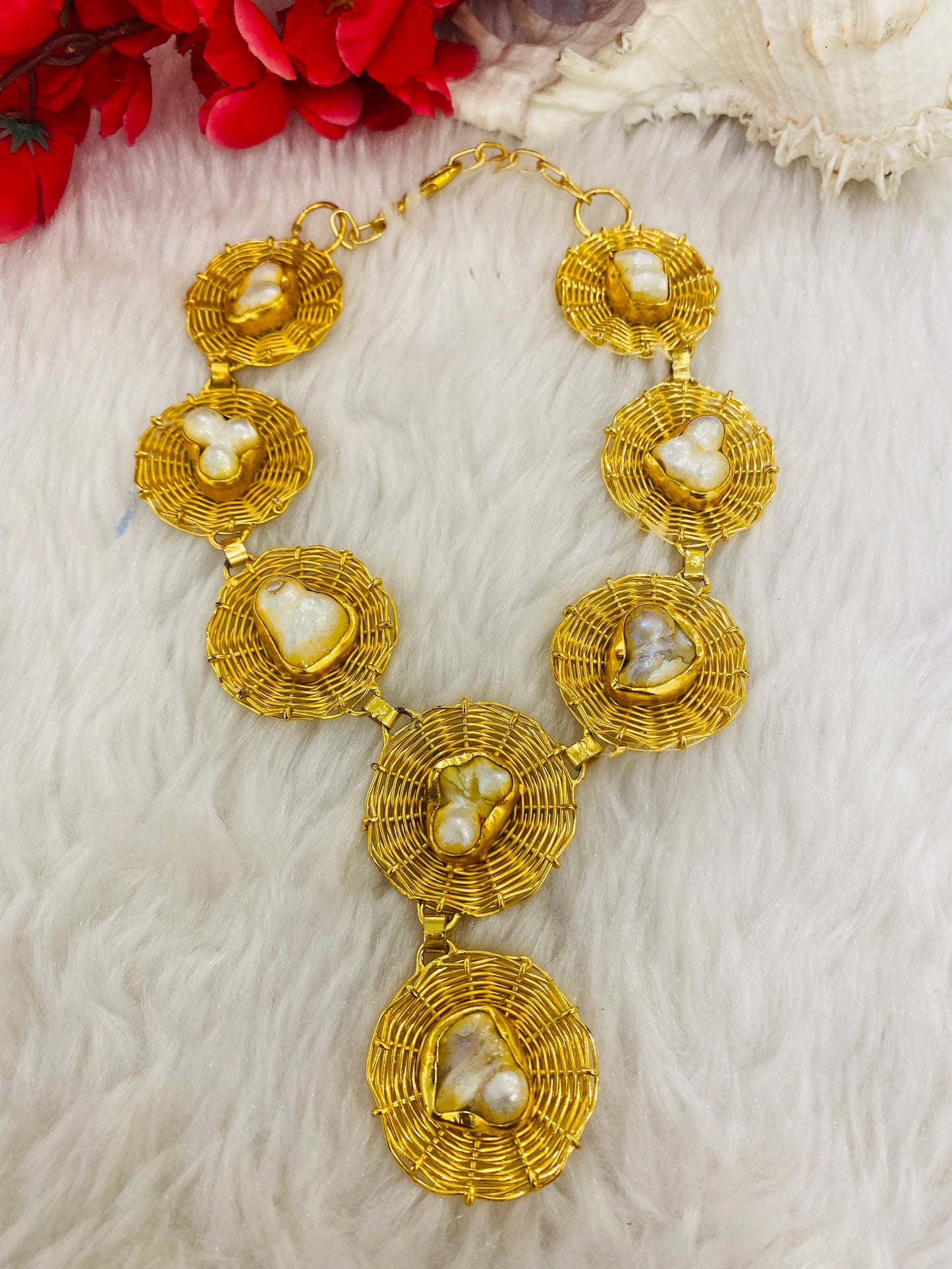 Floret Pearl Necklace